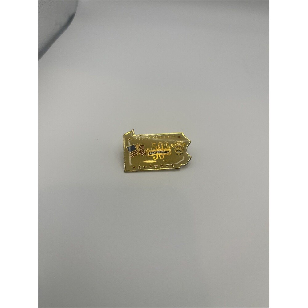 Pennsylvania AMVETS American Veterans Lapel Hat PIN 1994 vintage enamel pin